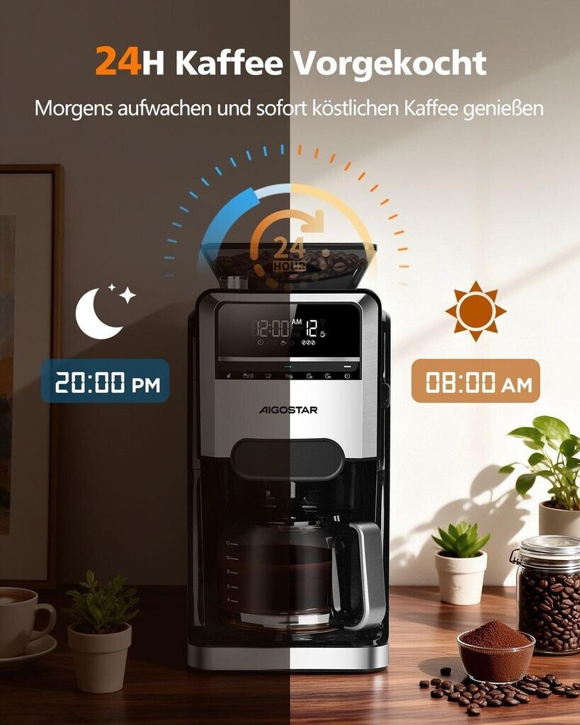 Aigostar Aigostar Coffee Machine with Grinder 8719138872855 - alternate view