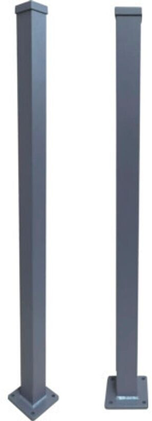Floraworld Floraworld Zaunpfosten 110 cm 6,3 cm Anthrazit Aluminium Mit Bodenplatte - Product image 1 of 3