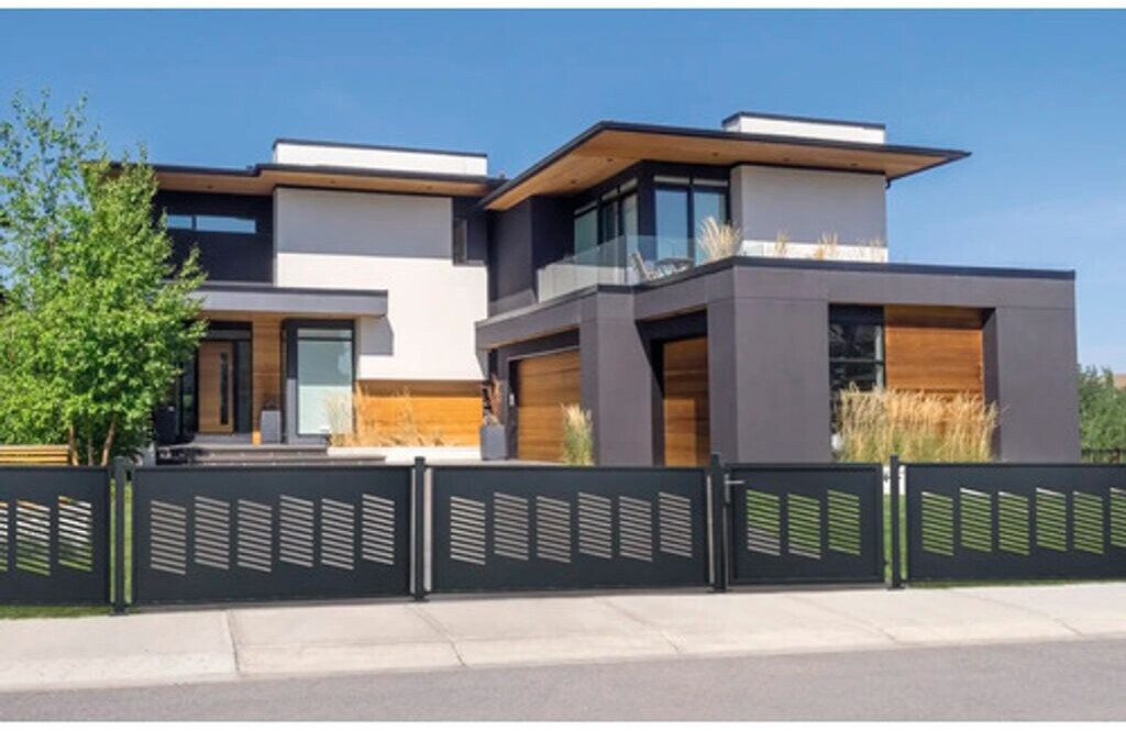 Floraworld Floraworld Zaunpfosten 110 cm 6,3 cm Anthrazit Aluminium Mit Bodenplatte - back view