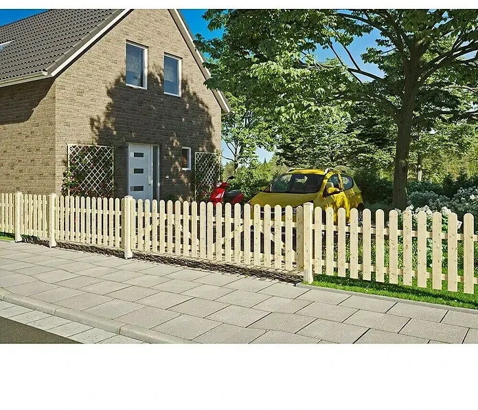 T&J T&J Zaunelement Heiko Gerade 200 x 80 cm Kiefer/Fichte KDI Grün - side view