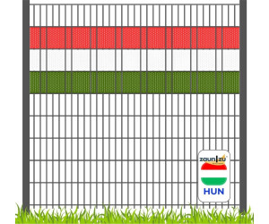 zaun|zu Ungarn 2,55 m x 0,1 cm x 19 cm Blau/Rot/Weiß Volle Streifen