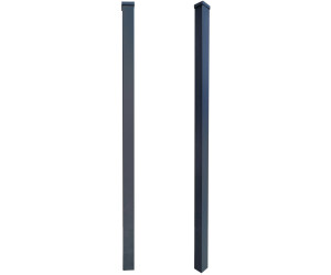 Floraworld Zaunpfosten 160 cm 6,3 cm Anthrazit Aluminium Zum Einbetonieren