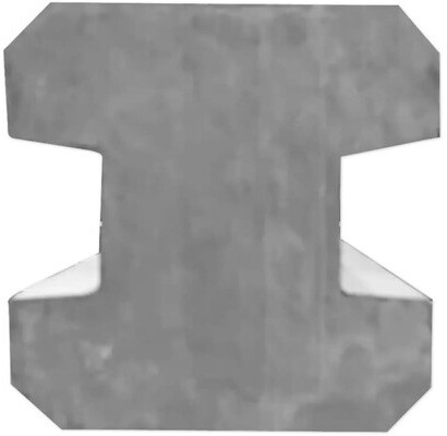 Beckers Beckers Betonzaun Zaunpfosten Klassik 11,5 x 11,5 x 246 cm Betongrau Beton Zwischenpfosten - side view