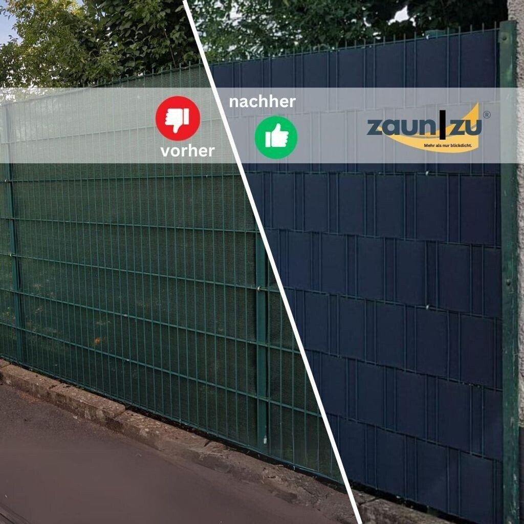 zaun|zu zaun|zu Sichtschutzstreifen Premium Maxi 24 x 0,1 cm Tiefschwarz - view 7