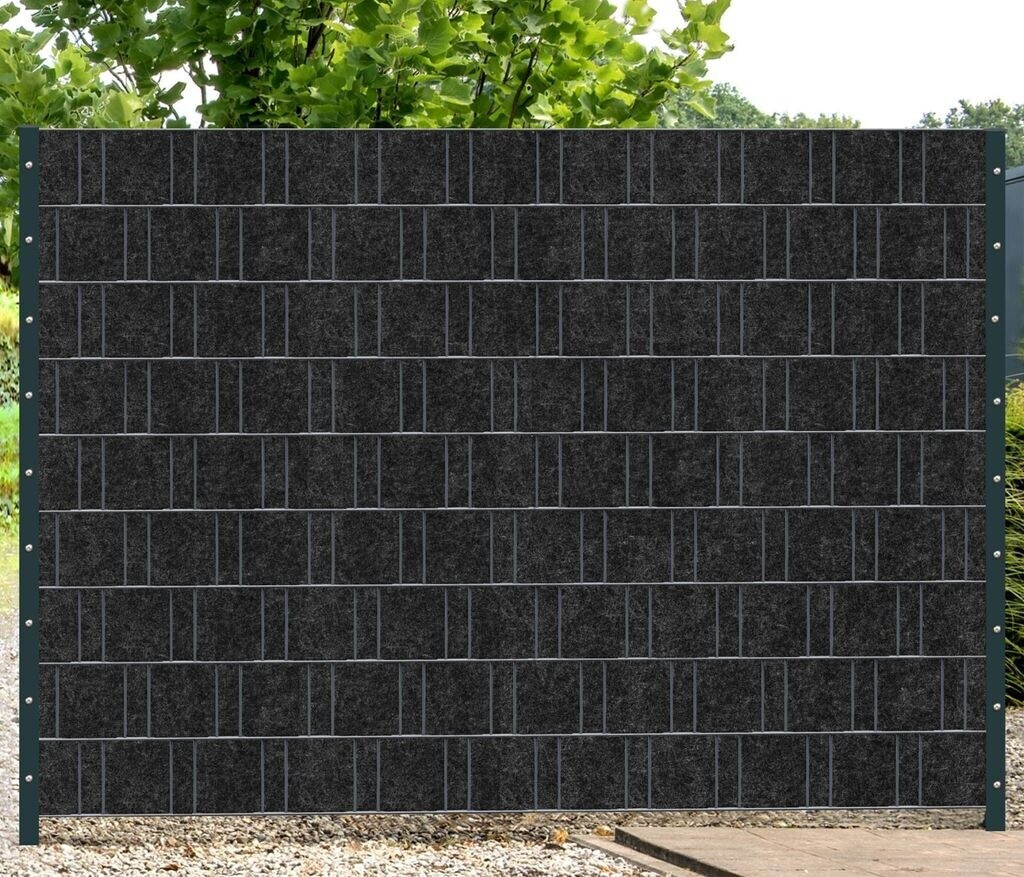 zaun|zu zaun|zu Sichtschutzstreifen Design Schwarzgrau 50 m x 19 cm x 0,2 cm Schwarzgrau 1 Stk. - view 8