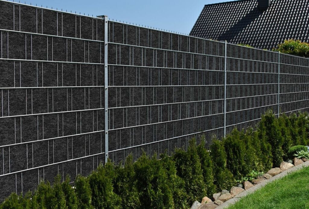 zaun|zu zaun|zu Sichtschutzstreifen Design Schwarzgrau 50 m x 19 cm x 0,2 cm Schwarzgrau 1 Stk. - view 9