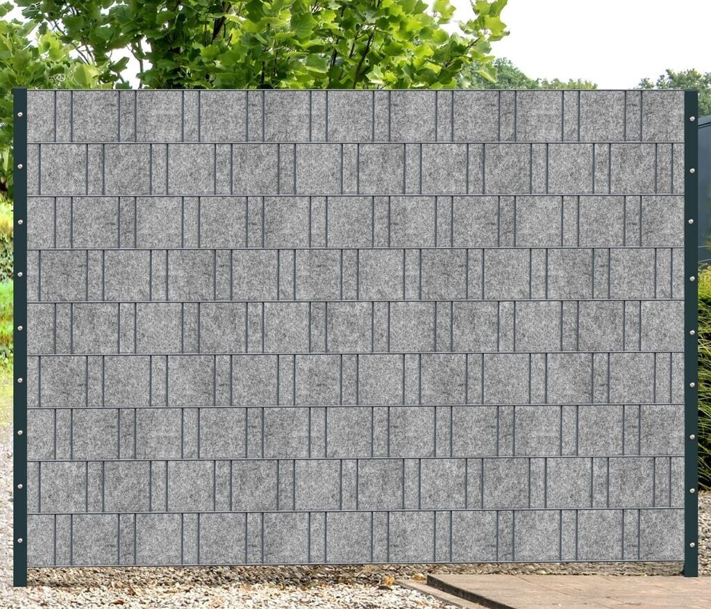 zaun|zu zaun|zu Sichtschutzstreifen Design Hellgrau 2,55 m x 19 cm x 0,2 cm Hellgrau 10 Stk. - view 10
