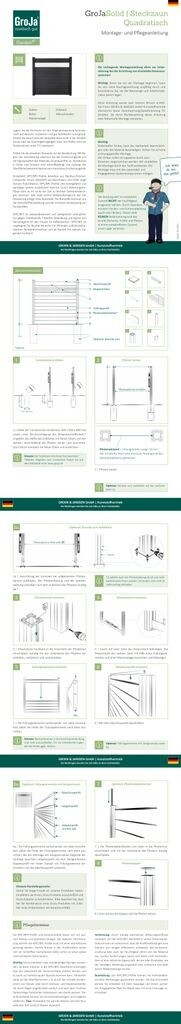 GroJa GroJa mix-it Zaunpfosten 190 cm 70 mm Anthrazit Aluminium - alternate view