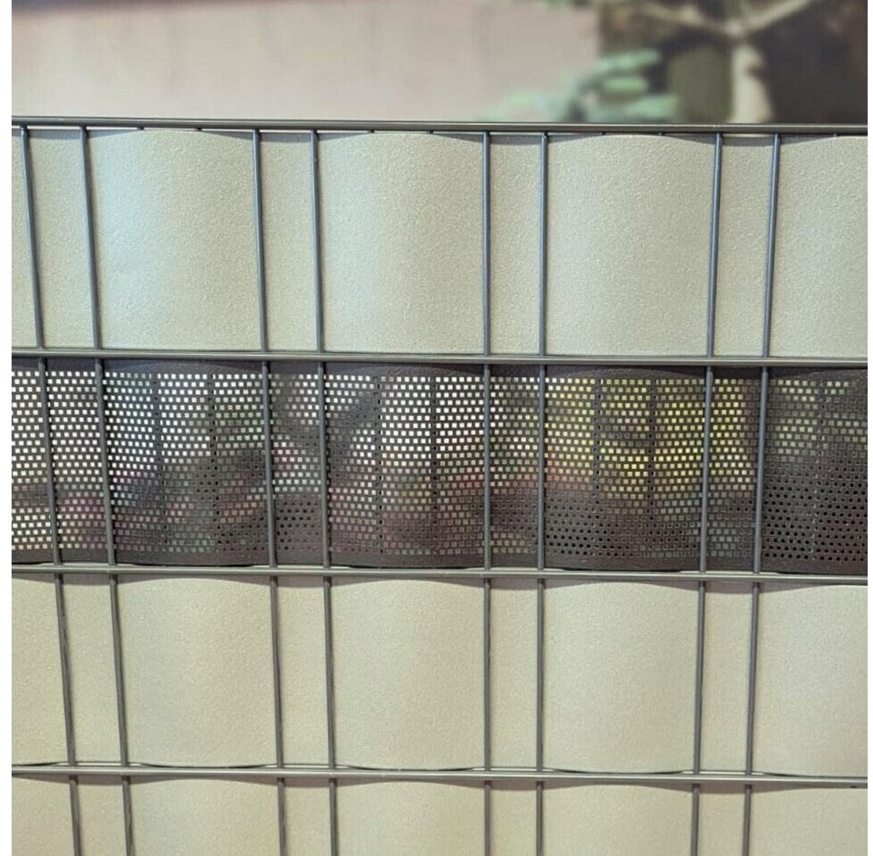 zaun|zu zaun|zu Sichtschutzstreifen Polyal Eco Quadratisch Gelocht 26 m x 19 cm x 0,1 cm Schwarz - back view