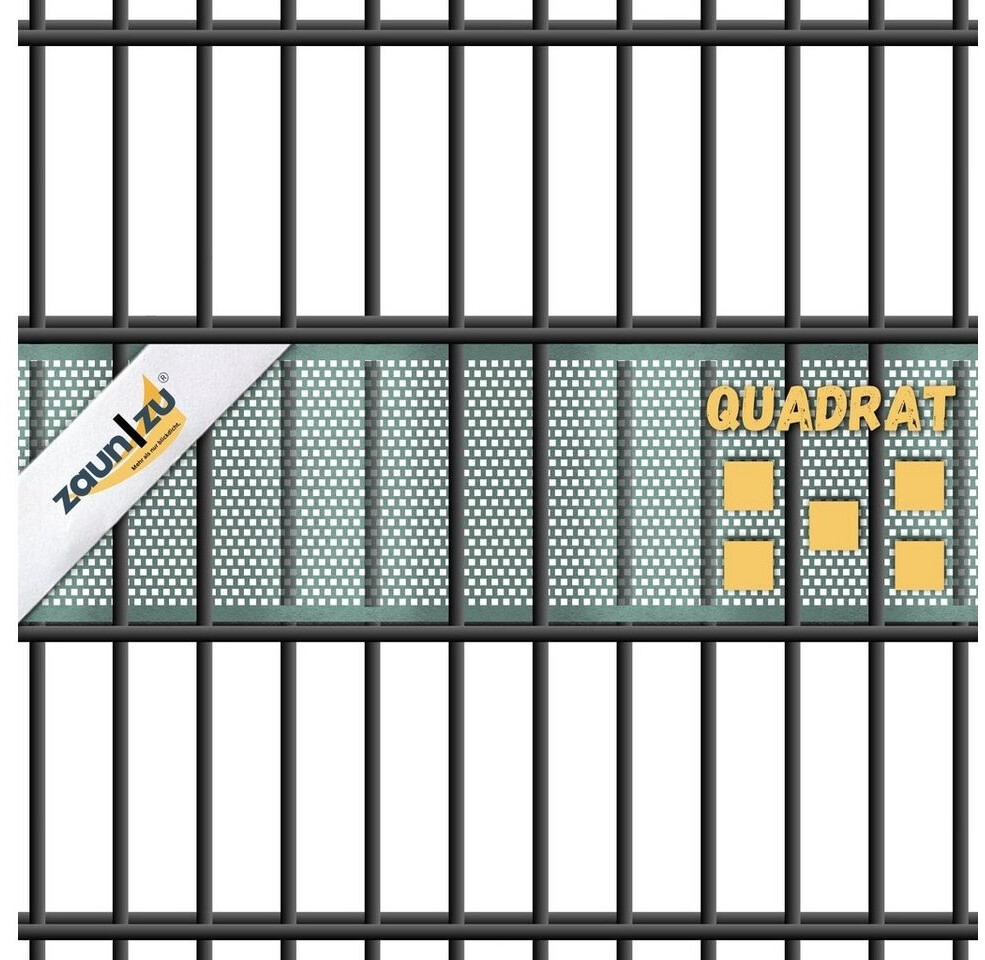 zaun|zu zaun|zu Sichtschutzstreifen Polyal Eco Quadratisch Gelocht 26 m x 19 cm x 0,1 cm Schwarz - alternate view