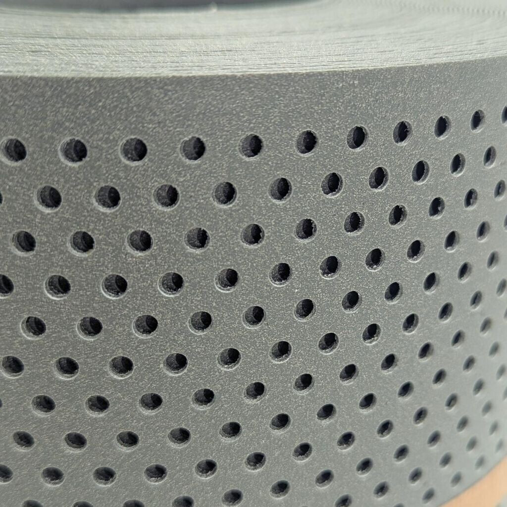 zaun|zu zaun|zu Sichtschutzstreifen Polyal Eco Gelocht 20% 26 m x 19 cm x 0,1 cm Salbei - side view