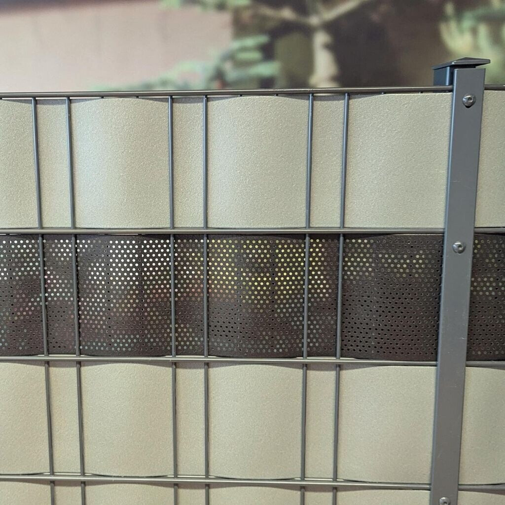 zaun|zu zaun|zu Sichtschutzstreifen Polyal Eco Gelocht 20% 26 m x 19 cm x 0,1 cm Salbei - view 6