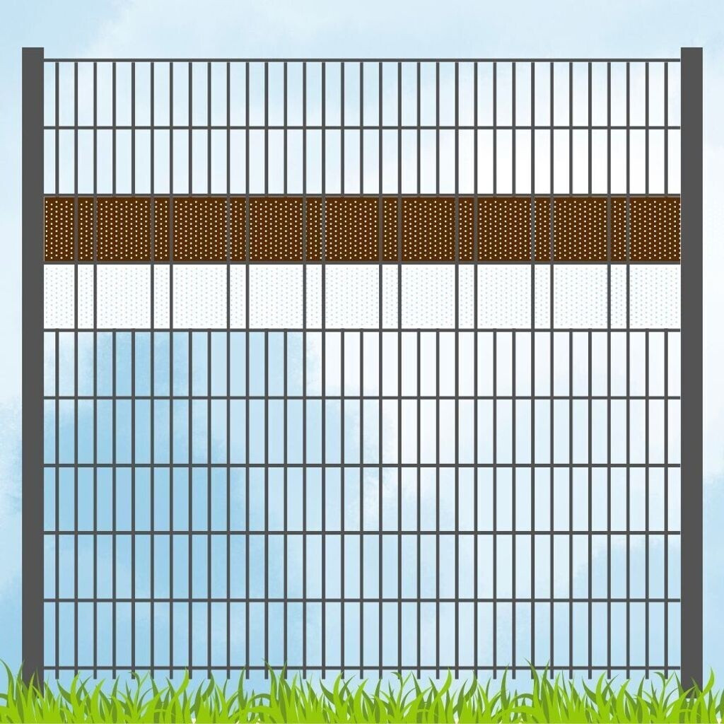 zaun|zu zaun|zu Akzentstreifen Vereinsfarben 2,55 m x 19 cm x 0,1 cm Braun/Weiß Volle Streifenbreite Gelocht - Product image 1 of 2