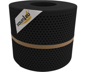 zaun|zu Sichtschutzstreifen Premium Gelocht Diamant 26 m x 19 cm x 0,1 cm Tiefschwarz