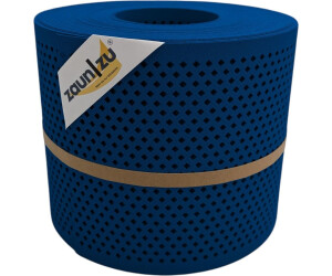 zaun|zu Sichtschutzstreifen Premium Gelocht Diamant 26 m x 19 cm x 0,1 cm Enzianblau
