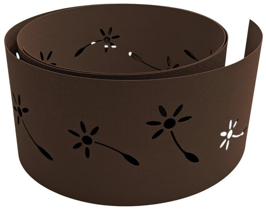 zaun|zu Sichtschutzstreifen Premium Pusteblumen Design 2,55 m x 19 cm x 0,1 cm Braun