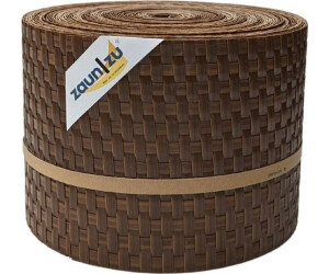 zaun|zu Sichtschutzstreifen Rattan PE 26 m x 19 cm x 0,2 cm Honigbraun