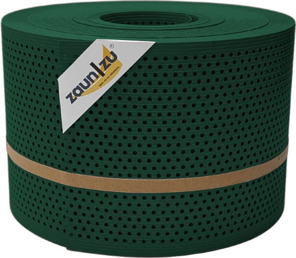 zaun|zu zaun|zu Sichtschutzstreifen Rille Gelocht 20% PP 50 m x 19 cm x 0,1 cm Grün - Product image 1 of 5