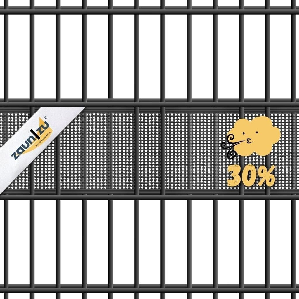 zaun|zu zaun|zu Sichtschutzstreifen Rille Gelocht 30% PP 50 m x 19 cm x 0,1 cm Braun - alternate view