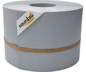 zaun|zu Sichtschutzstreifen Rille PP DSM 50 m x 19 cm x 0,1 cm Fenstergrau