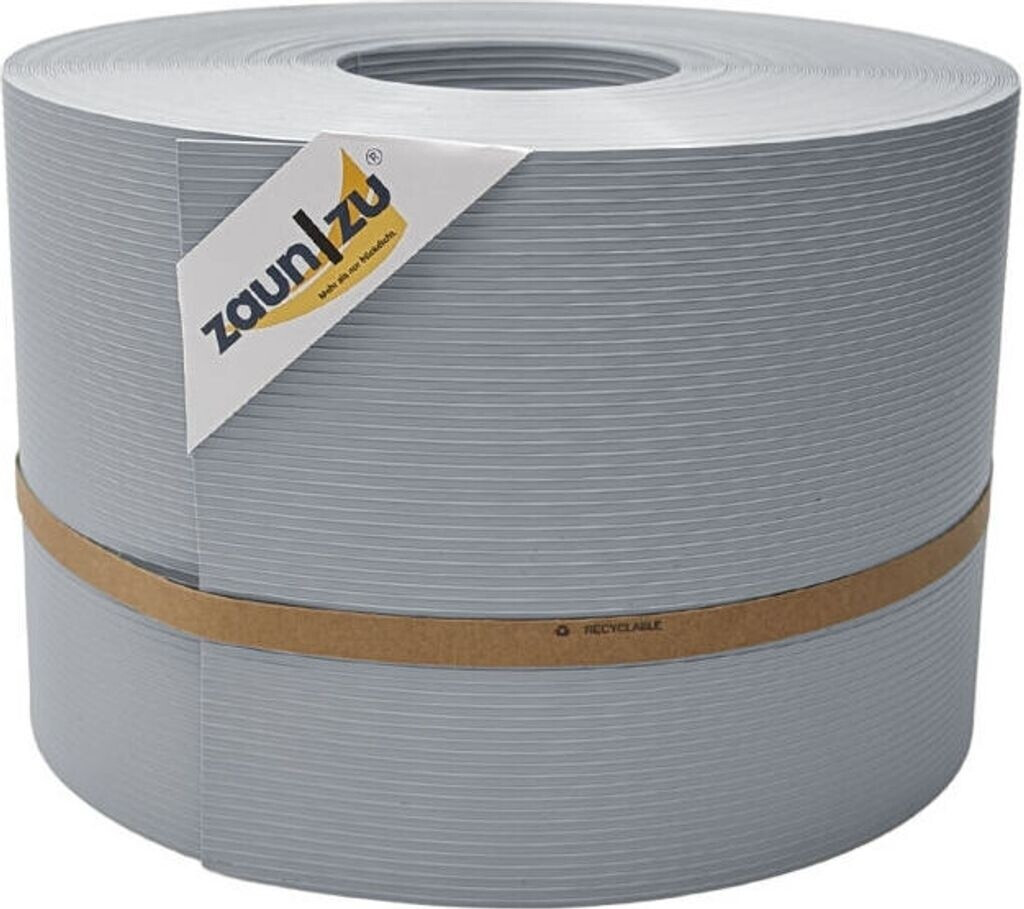 zaun|zu Sichtschutzstreifen Rille PP DSM 50 m x 19 cm x 0,1 cm Fenstergrau