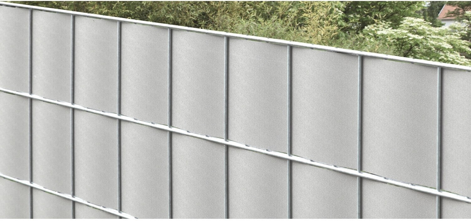 Floraworld Sichtschutzstreifen 19 x 201 cm Silbergrau