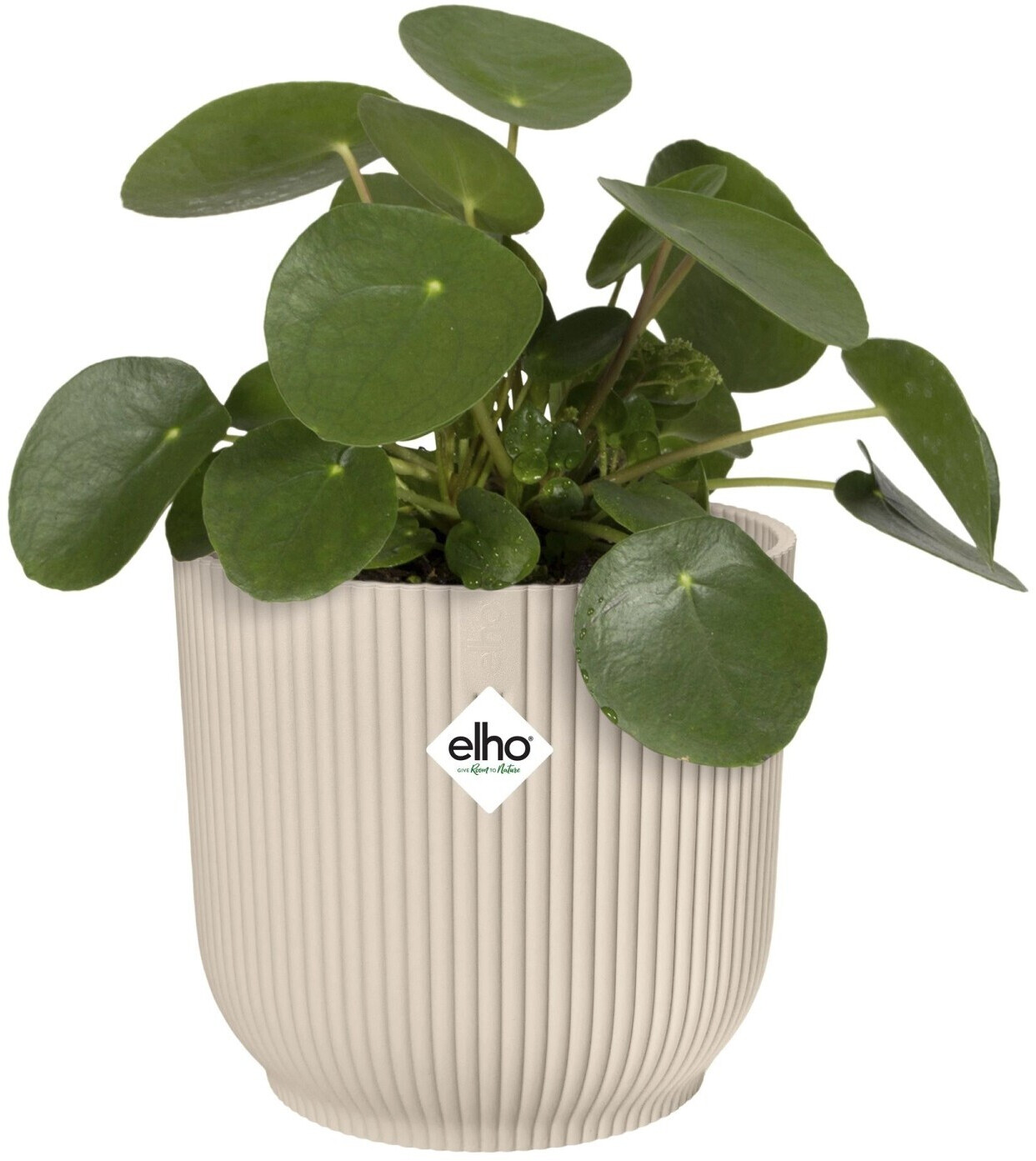 Elho Elho Vibes fold 14cm round 14cm linen white - back view