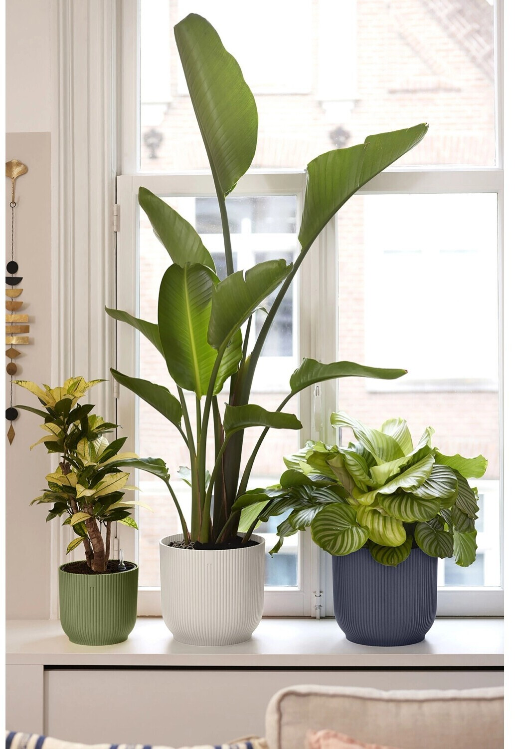 Elho Elho Vibes fold 14cm round 14cm linen white - alternate view