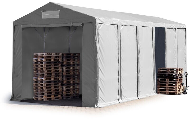 Lagerzelt Zelthalle 6x12 m mit Schiebetor - durchgehende robuste PRIMEtex PVC Plane 2300 N - Wasserdicht 4m Seitenhöhe Lagerzelt Zelthalle 6x12 m mit Schiebetor - durchgehende robuste PRIMEtex PVC Plane 2300 N - Wasserdicht 4m Seitenhöhe