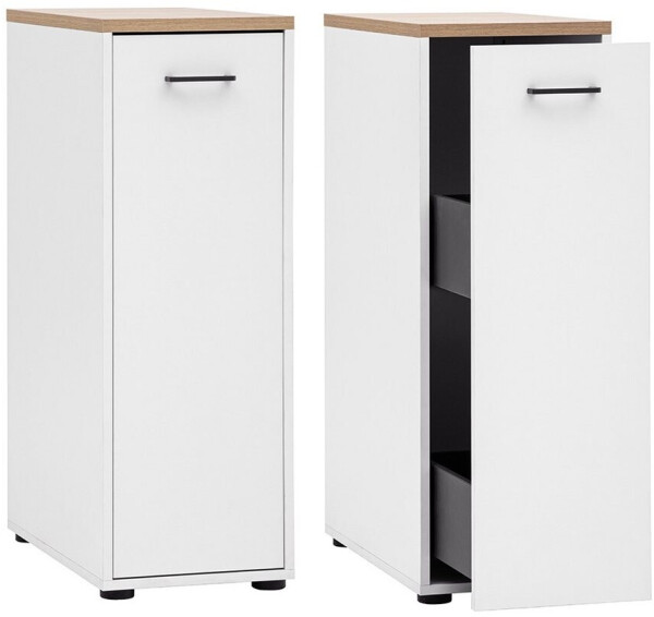 Lomado Hauswirtschaftsraum-Set in weiß matt mit Eiche mit Softclose Türen STOBY-80, Bild 2