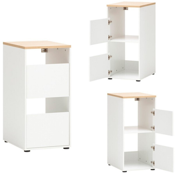 Lomado Hauswirtschaftsraum-Set in weiß matt mit Eiche mit Softclose Türen STOBY-80, Bild 3