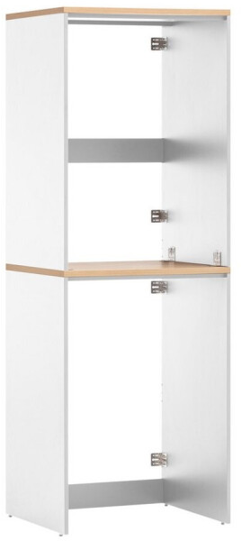 Lomado Hauswirtschaftsraum-Set in weiß matt mit Eiche mit Softclose Türen STOBY-80, Bild 4