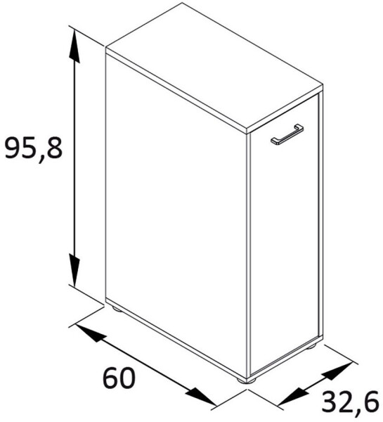 Lomado Hauswirtschaftsraum-Set in weiß matt mit Eiche mit Softclose Türen STOBY-80, Bild 6