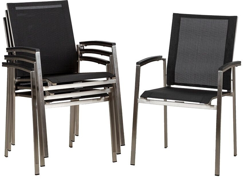 Acamp Stapelsessel Auris 6er-Set Grau