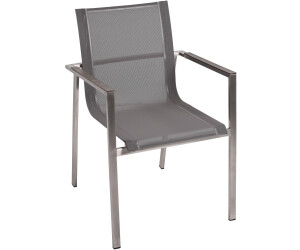 Garden Pleasure Stackable chair 2-piece set Sienna 90x58x60cm Grey