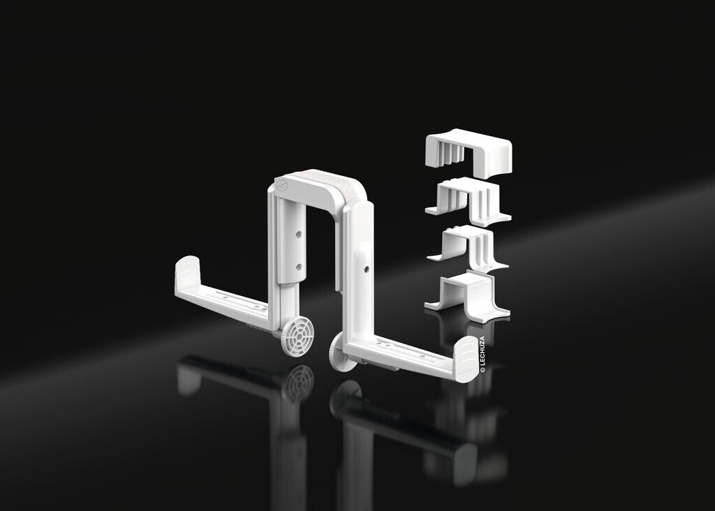 Lechuza Lechuza Balcony box holder DUO white (19025) - side view