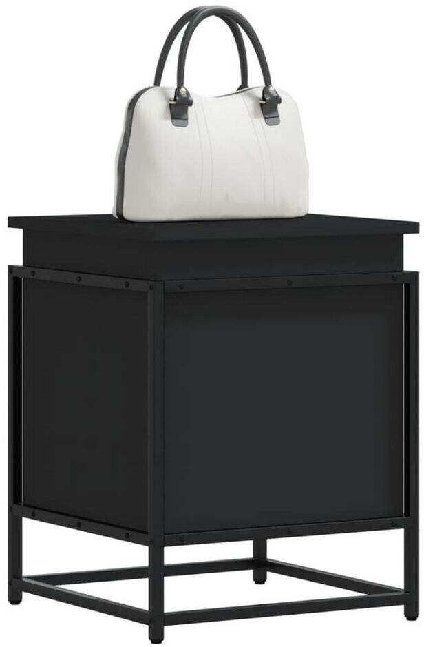 vidaXL Aufbewahrungsbox mit Deckel Schwarz 40x40x51,5cm Holzwerkstoff (848789)