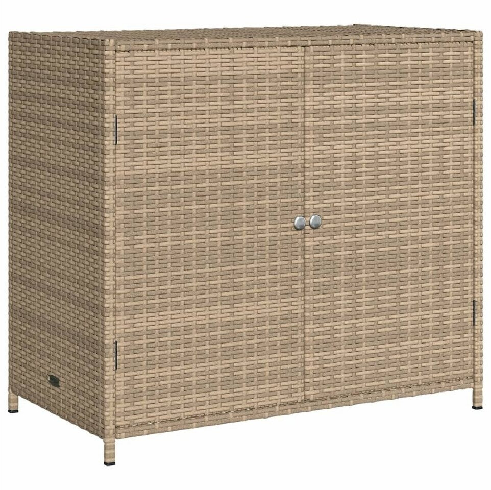 vidaXL Gartenschrank Beige 83x45x76cm Poly Rattan (365546)