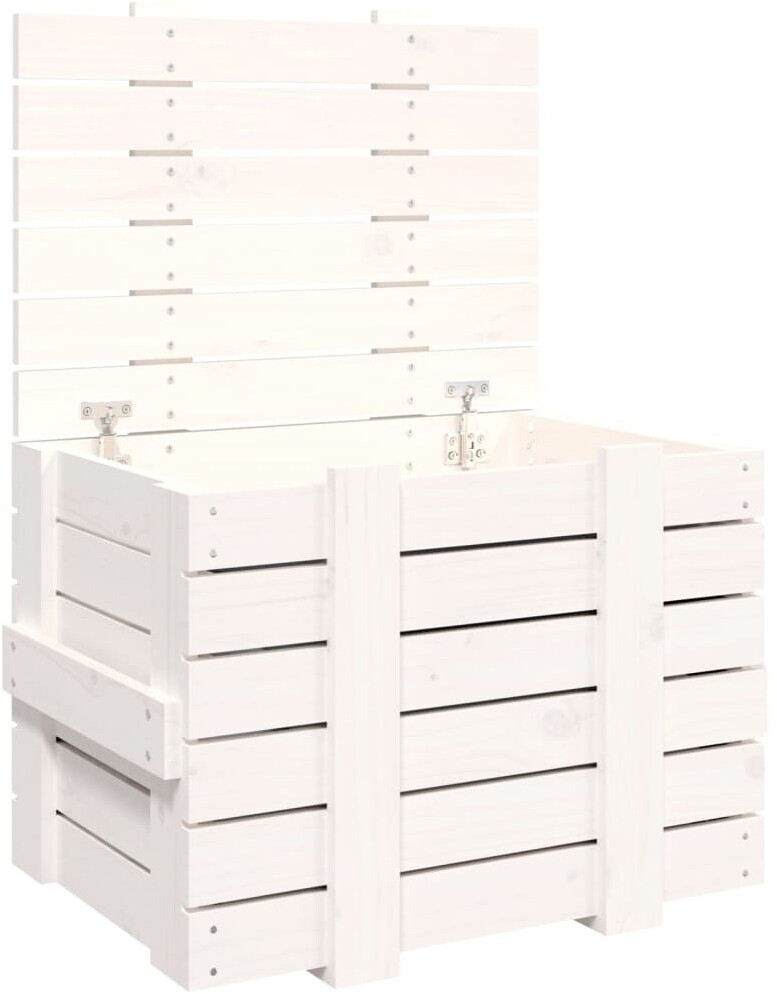 vidaXL Truhe Weiß 58x40,5x42cm Massivholz Kiefer (824994)