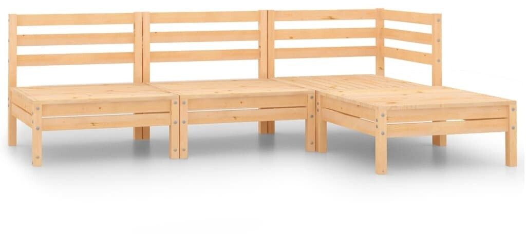 vidaXL 4-tlg. Garten-Lounge-Set Massivholz Kiefer (806617)