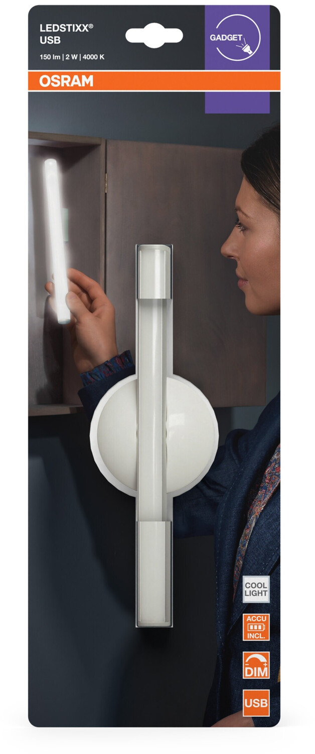 Osram DO-it TOUCH Slim LED-Leuchte – Flexibel, Dimmbar, USB-aufladbar, Magnetisch, Für Kleiderschrank & Kinderzimmer