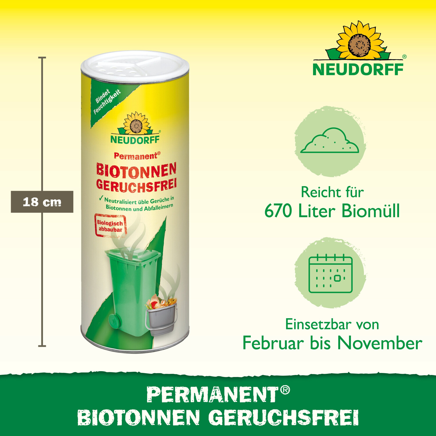 Neudorff Neudorff Permanent Biotonnen Geruchsfrei 500 g für 670l - view 6