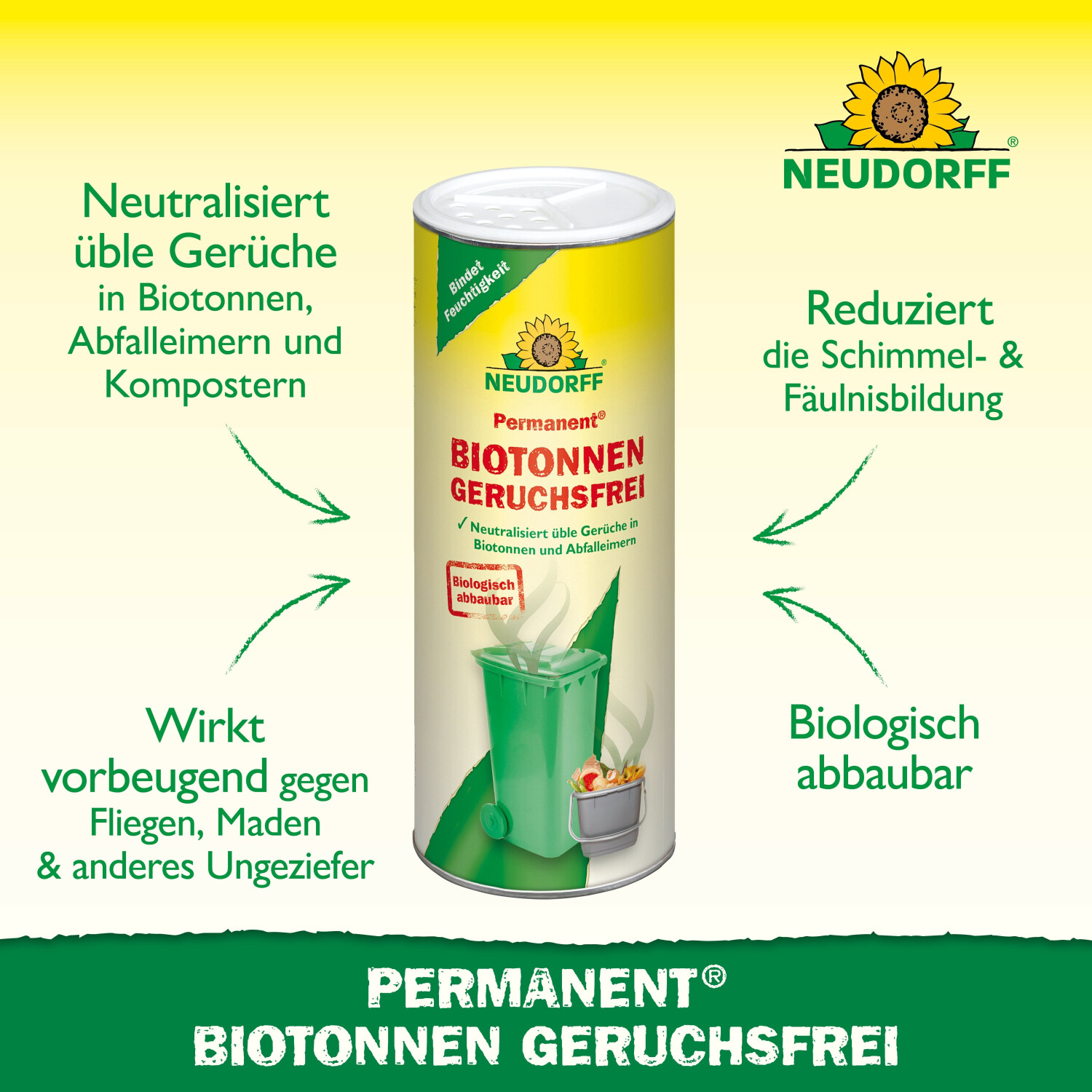 Neudorff Neudorff Permanent Biotonnen Geruchsfrei 500 g für 670l - view 7