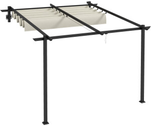 Outsunny Pergola with Adjustable Roof 3 x 3 m (84c-469v00cw)