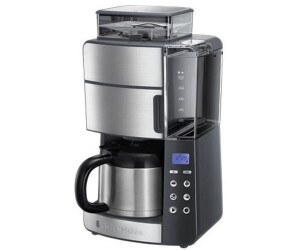 Russell Hobbs Grind&Brew Thermo-Kaffeemaschine Filterkaffeemaschine Silber Schwarz