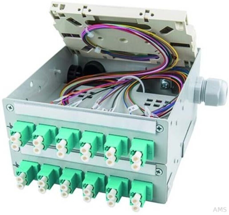 Telegärtner Tragschienen-Verteiler 24xG50/125 OM2 12xSC H82050F01 (100022836)