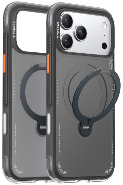 Torras Ostand Q3 Air (Apple iPhone 17 Pro) Smartphone Hülle Schwarz