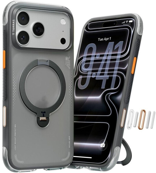 Torras Ostand Q3 Air (Apple iPhone 17 Pro) Smartphone Hülle Schwarz, Bild 13