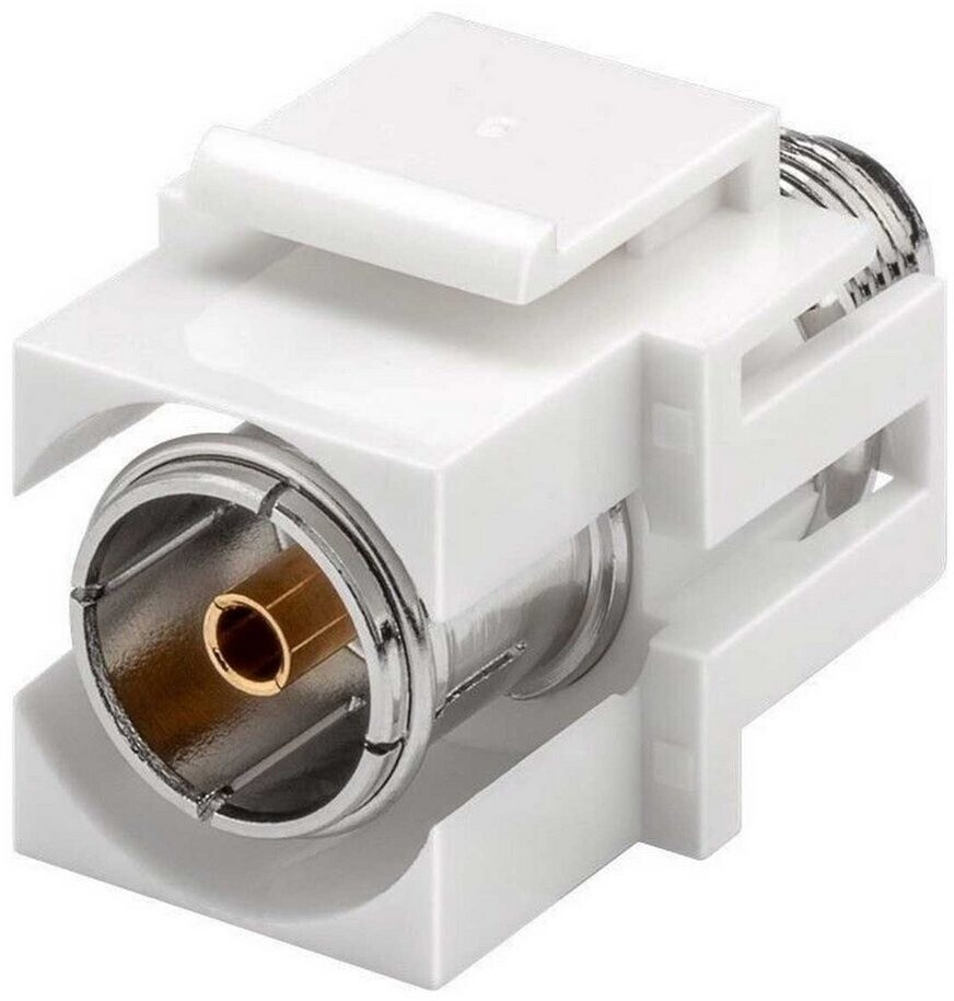 Goobay 79933 Keystone Modul Koax-Buchse / F-Buchse bündig weiß