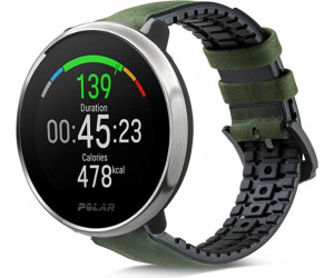 Strap-it Silikon-/Lederarmband passend für Polar Ignite (Grün)